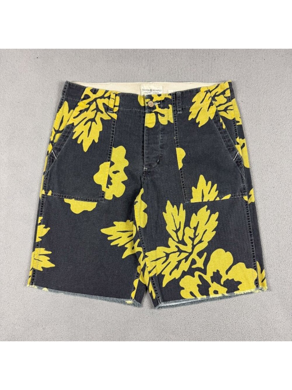 Denim & Supply Ralph Lauren Shorts Mens 33 Jungle Camo Heavy Cotton VTG Y2K FOG